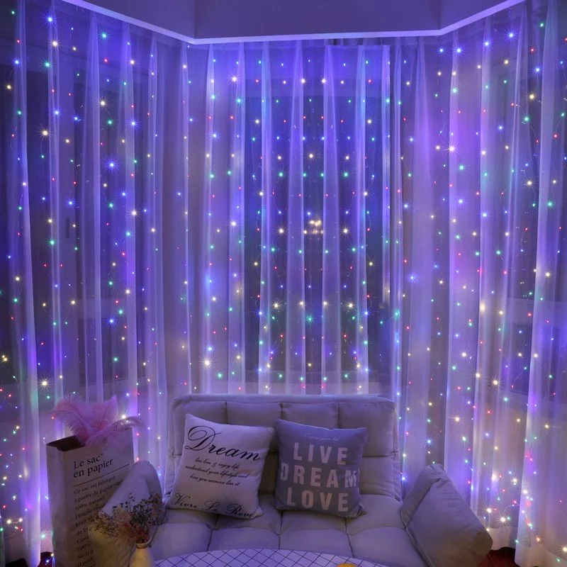 

6M LED USB Power Remote Control Curtain Fairy Lights Christmas Garland Lights LED String Lights Party Garden Home Wedding Decor