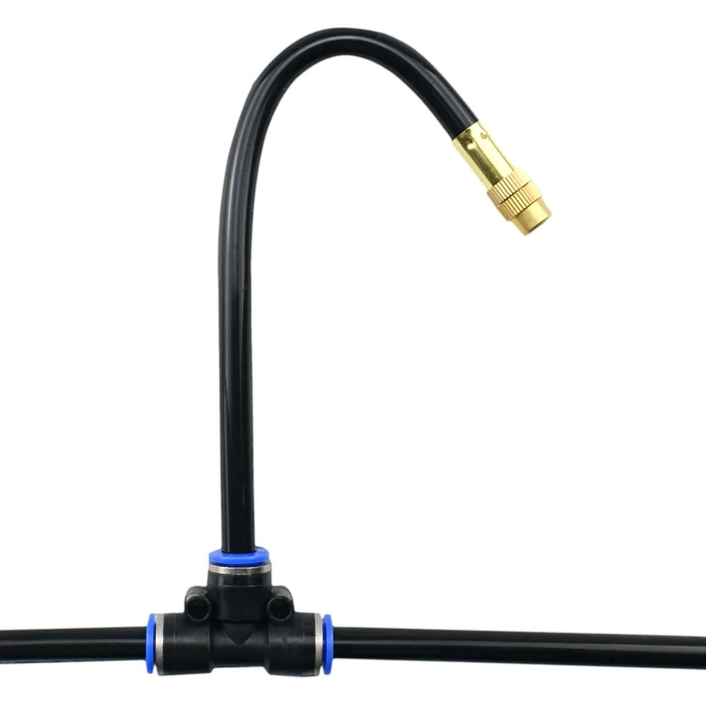 5/10/15/20pcs Free Bending Yellow Copper Mist Nozzle 8mm Straight Push Lock Joint Garden Watering Humidification Sprayer 5