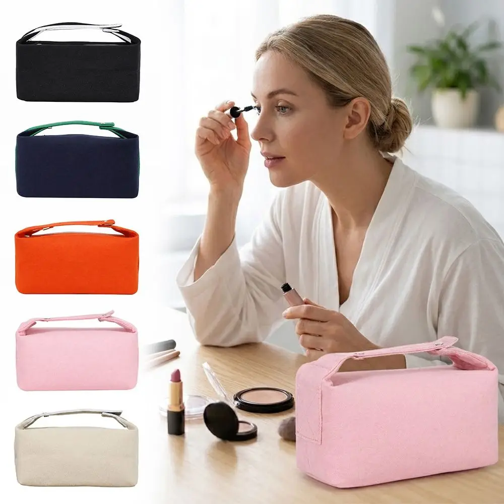 Chic Large Capacity Portable Canvas Makeup & Travel Pouch