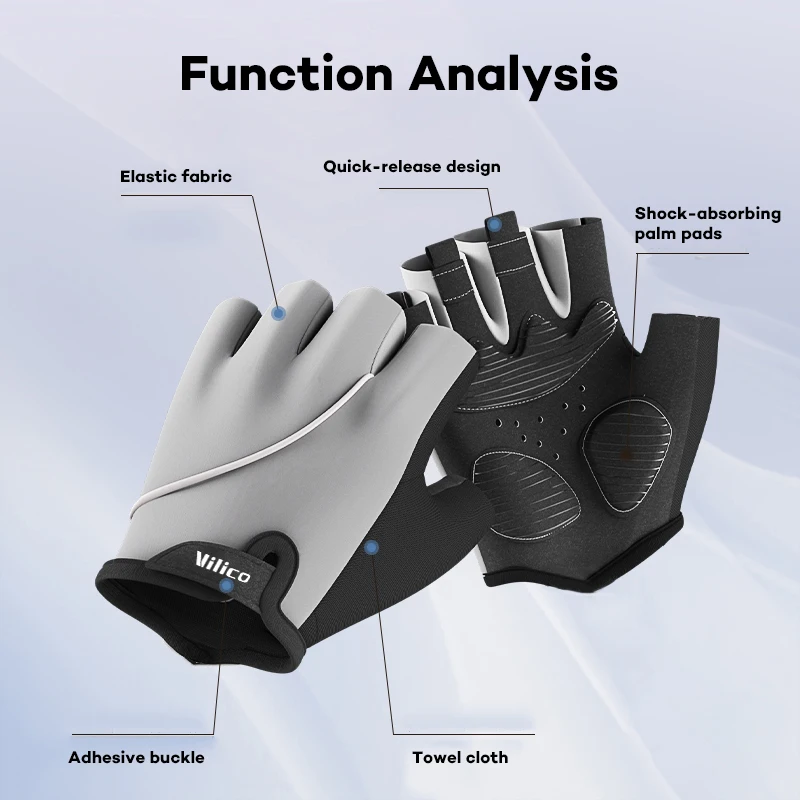 Summer Breathable Cycling Gloves Workout Gym Gloves for Men Women Weight Lifting Fingerless Gloves Training Exercise Fitness