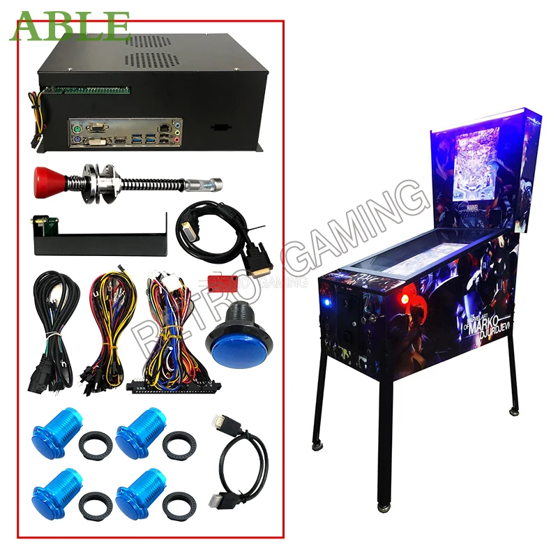 96 in 1 Pinball Machine Kit Classic Pinball for Children Coin Operated Video Arcade Game Machine Club Pinball Machine pinball launcher mini ball launcher crackling tube outdoor children toy aluminum alloy imitation bamboo craft interesting toys