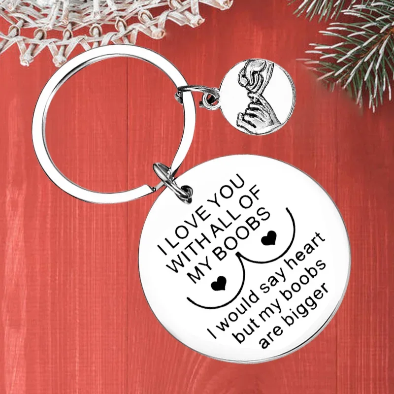 

Metal I Love You Keychain Pendant funny lovers couple Key Chains Husband's Valentine's Day gift