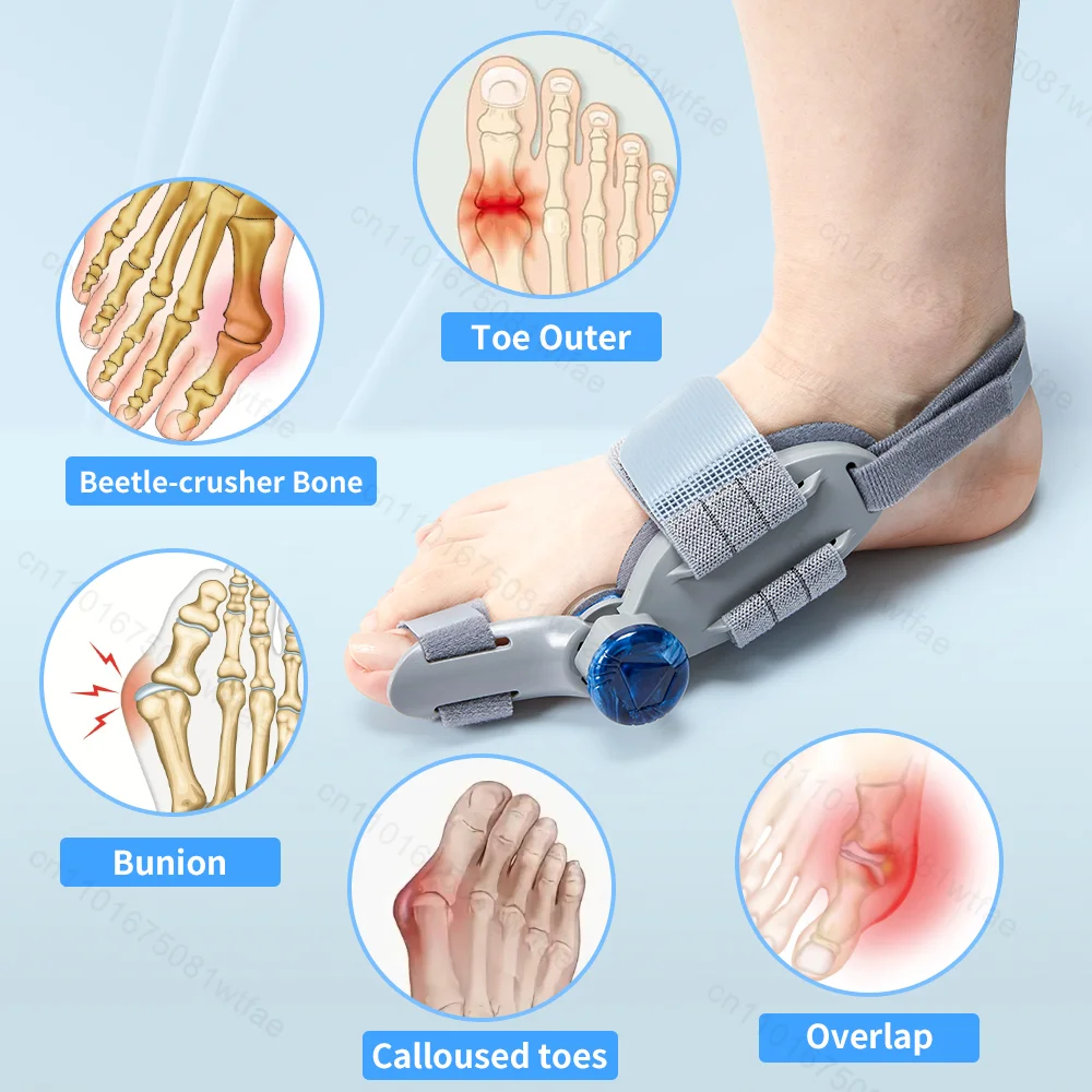 Orthopedic Hallux Valgus Corrector Toe Straightener Bunion Braces Rotatable Toe Separator Foot Pain Relief Correction Pedicure