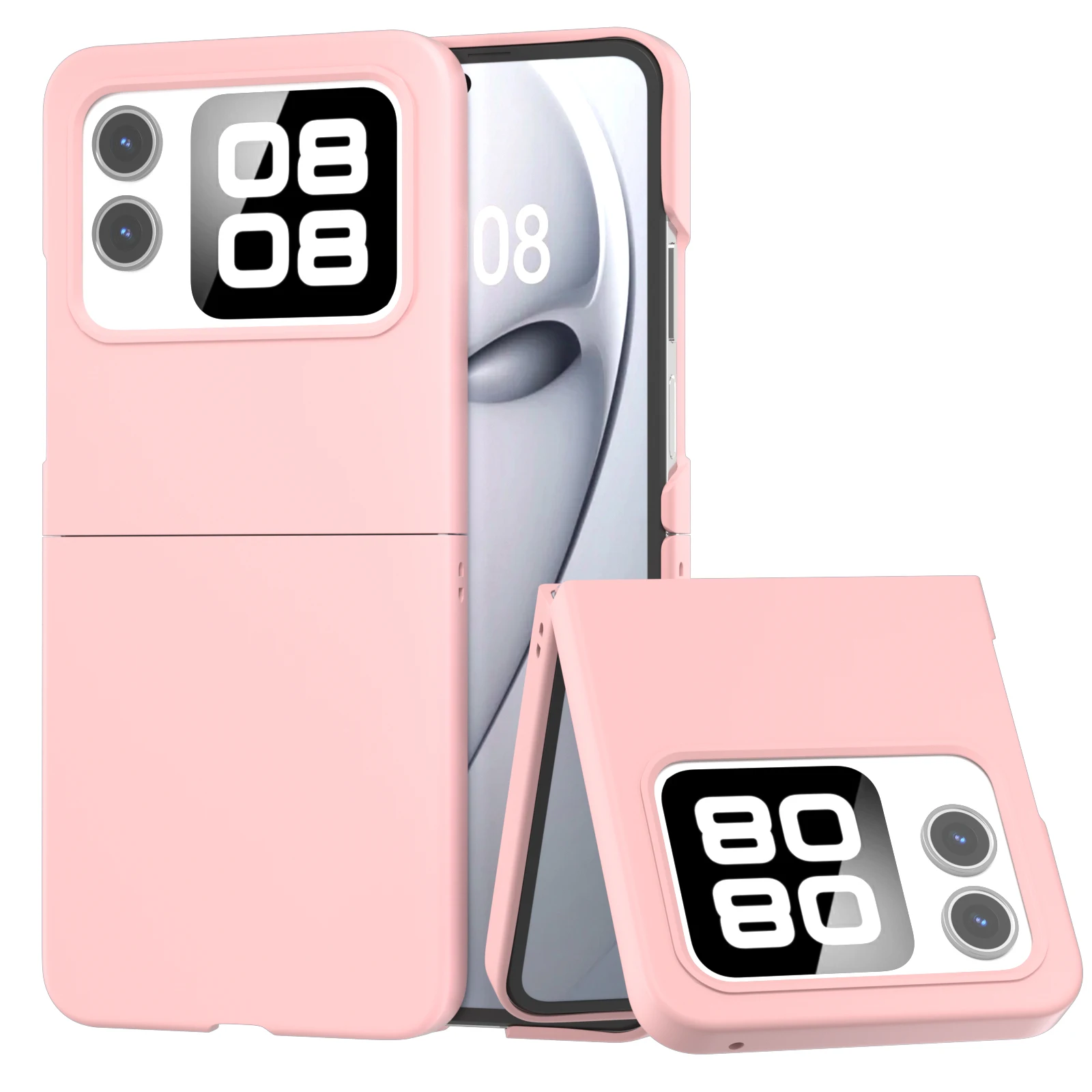 Ultra-Thin Soft Touch Silicone Case for Foldable Phones - Super Slim Protective Cover with Anti-Fouling Hard PC Back