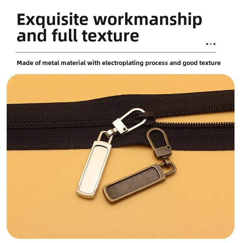 Detachable Zip-Up Head Replacement Lock Box Down Jacket Repair Universal Zip-Up Pendant Head For Clothing Accessories