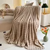 New Bubble Fleece Blanket - Solid Color Rolled Edge Cover Blanket Soft and Comfortable Bedding 150x200 180x200 200x230 4