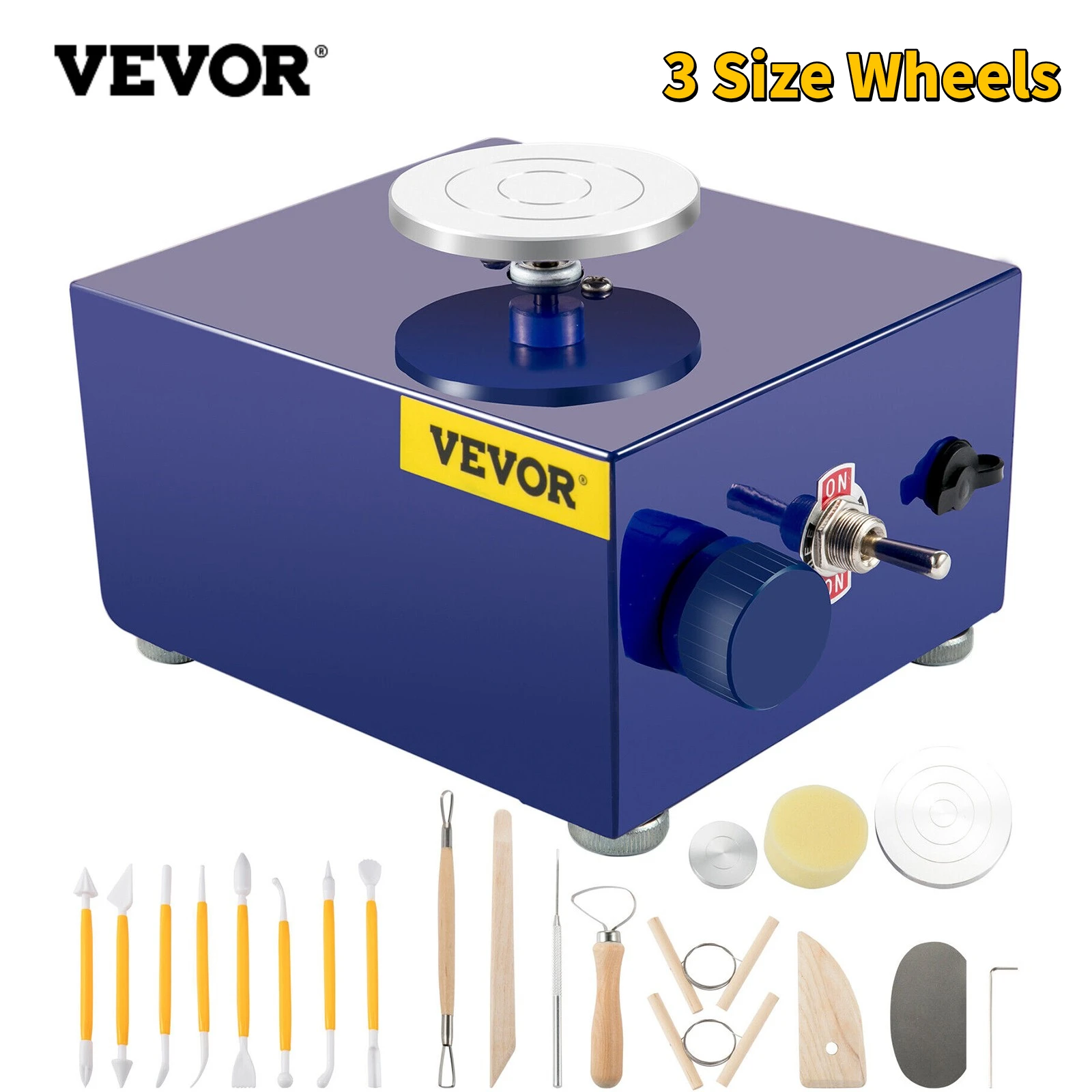 Vevor Mini Pottery Wheel Machine With Turntable Trays Electric Pottery