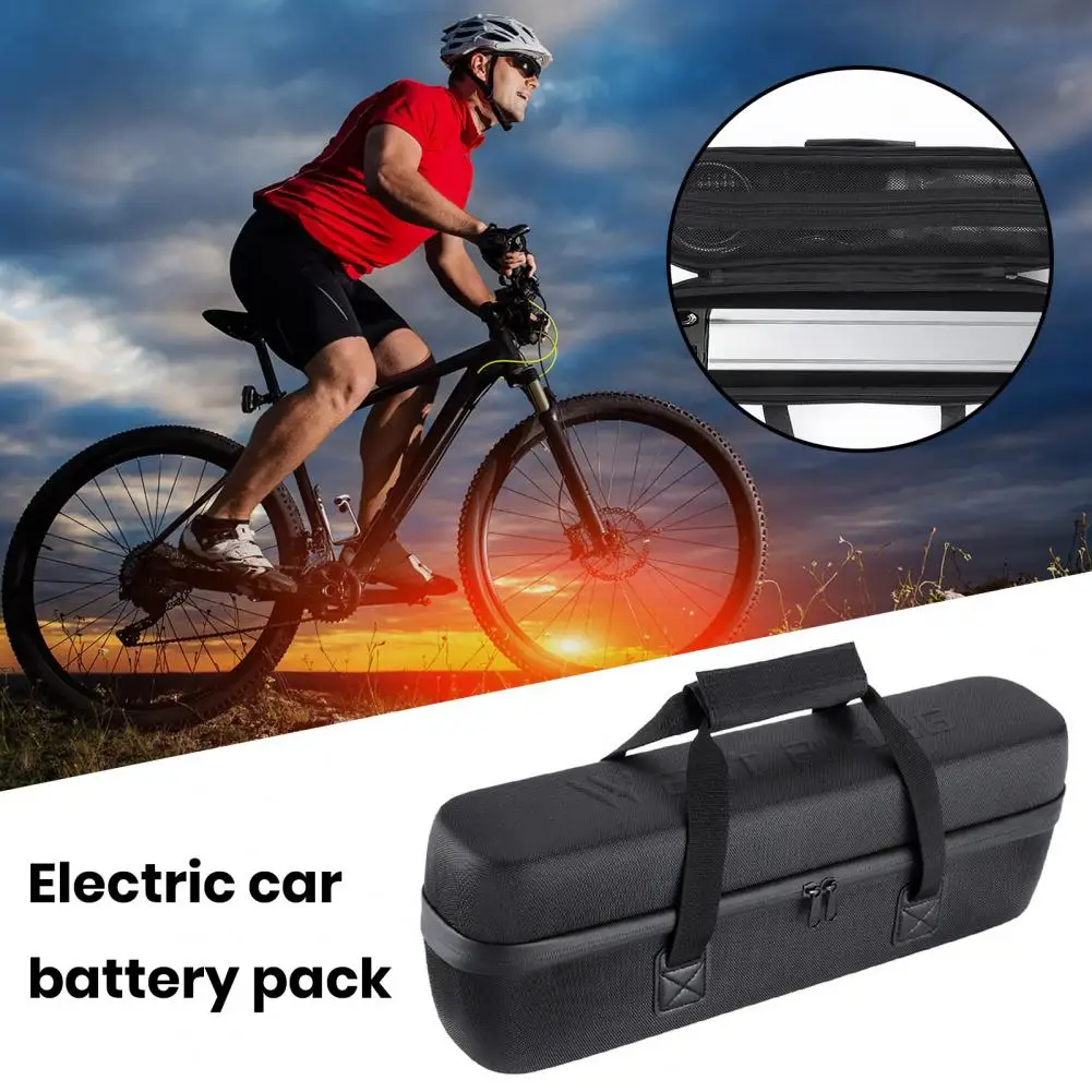 

Bike Battery Storage Bag Impact Resistant Waterproof Bicycle Battery Storage Bag with Capacity Handle Travel Suitcase for E-bike