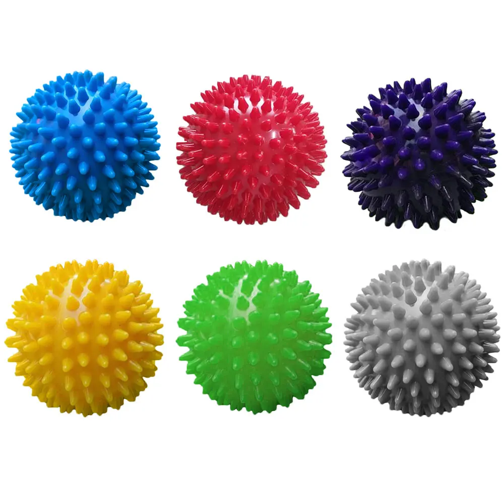 

Durable PVC Spiky Massage Ball Trigger Point Sport Fitness Hand Foot Pain Relief Plantar Fasciitis Reliever Hedgehog 9cm Balls