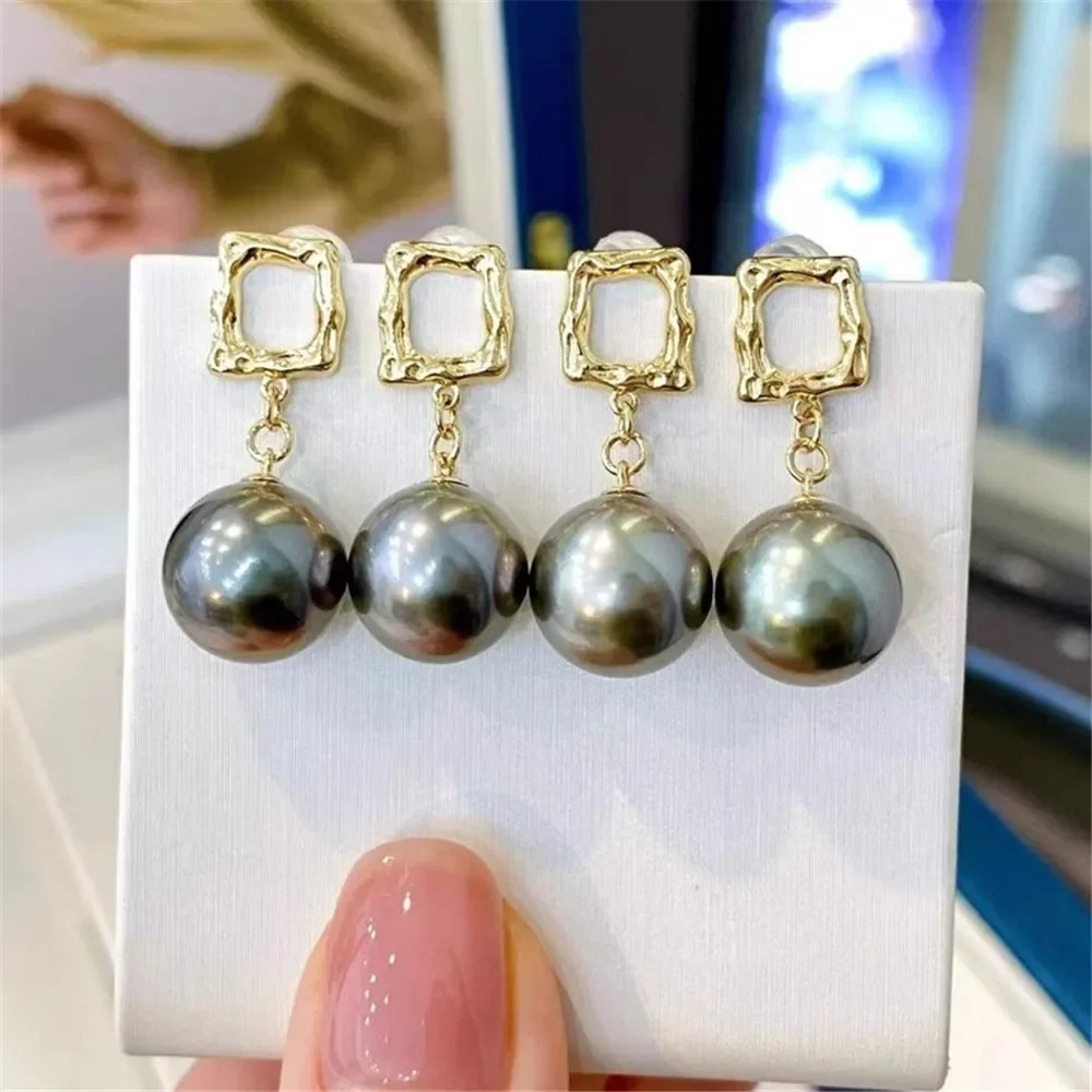

DIY Pearl Accessories S925 Sterling Silver Earrings Empty Gold Silver Earrings Fit 8-12mm Round E364