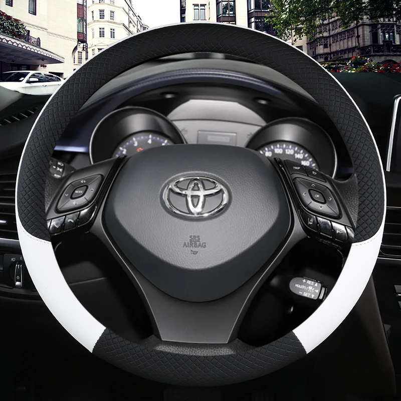 Pu Leather Sport Car Steering Wheel Cover For Toyota C-Hr Chr 2017 2020 2021 2022 Izoa 2018 2019 2021 Auto Accessories