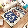Route 66 Carpet for Living Room Home Decorations Hallway Balcony Long Rugs Motorcycle Anti-slip Floor Mat Bedroom Bedside Mat 4
