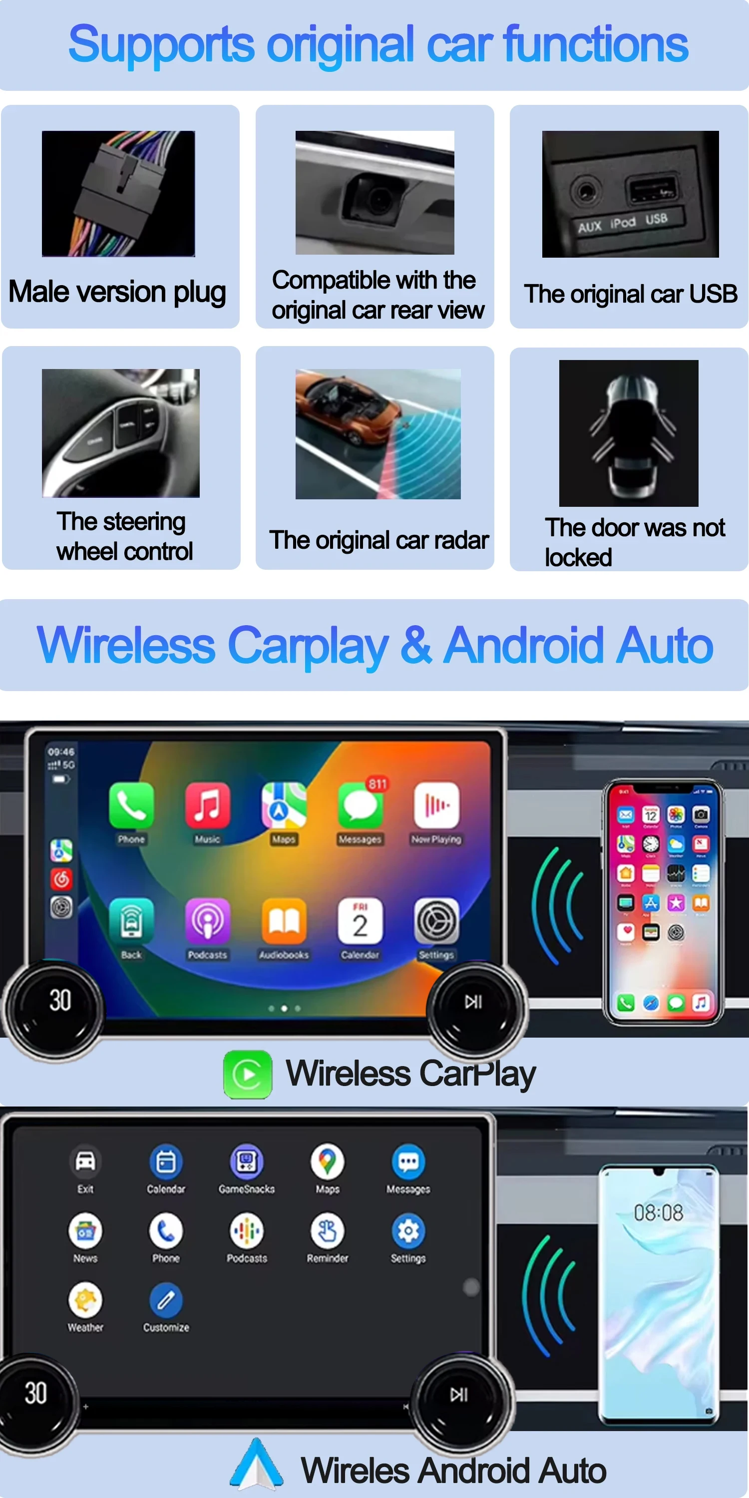 WDFL FYT7870 13/11.5 inch 2K Screen Android Car Radio 2Din