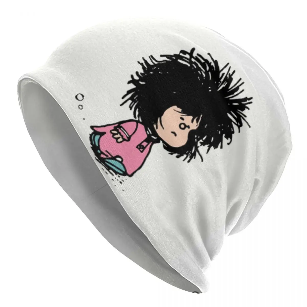 

Humor Manga Mafaldas Skullies Beanies Caps Winter Warm Knit Hat Men Women Adult Quino Argentina Bonnet Hats Outdoor Ski Cap