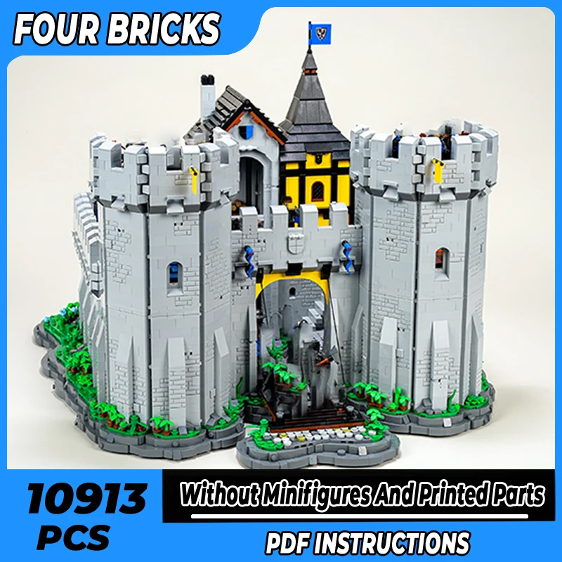 

Moc Building Bricks Castle Model Black Falcon's Fortress Technology Modular Blocks Gifts Toys For Children DIY Sets Assembly