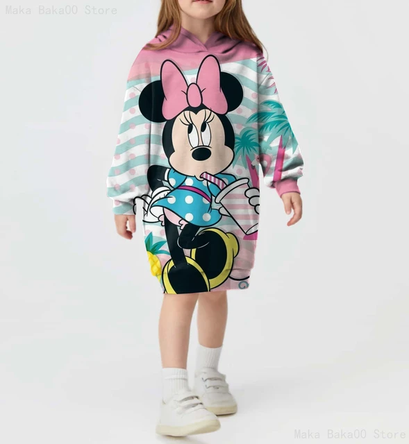 Disney Oversized Sweatshirt Dress for Women Mickey & Minnie Casual Sweater  Dress