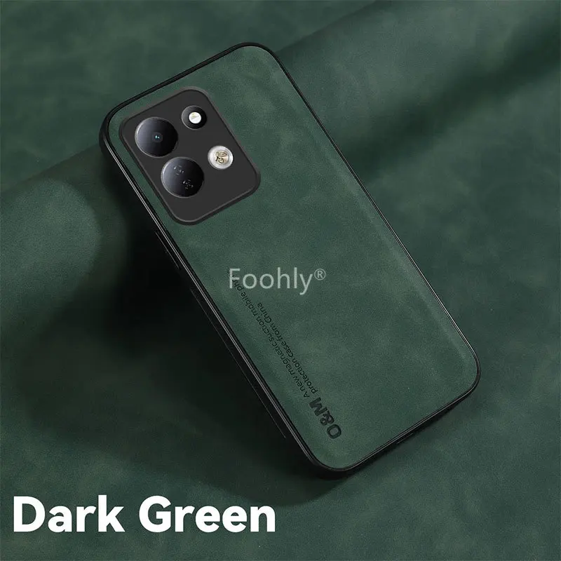 Nubuck Leather Shockproof Magnetic Protective Phone Case