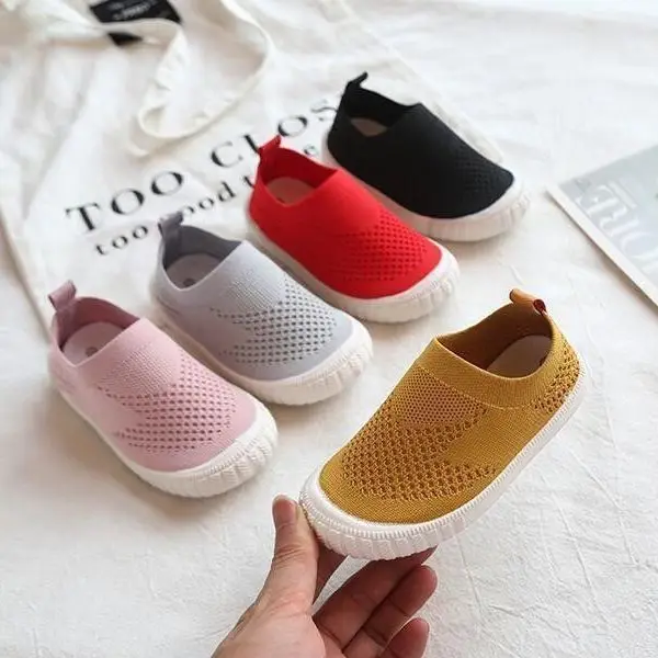 New Spring Summer Mesh Breathable Non-Slip Baby Shoes 6M-36M Boys Girls Sip On Sneakers Casual Sport Shoes First Walkers