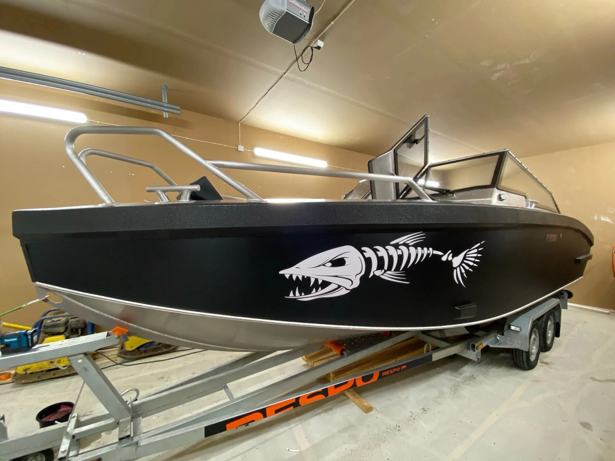 Boat Stickers Fish Bone For Boat Body Decal Styling Engine Hood Decor Cruise Sticker Mural Vinyl Covers Autosticker