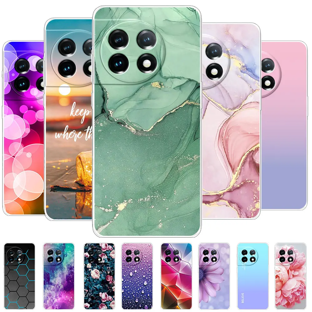 Per Oneplus 11 Custodia Per Oneplus 11 Cover Trasparente In Silicone Verniciato Marmo Soft Fundas Per Oneplus 11 Oneplus11 Paraurti Coque Capa