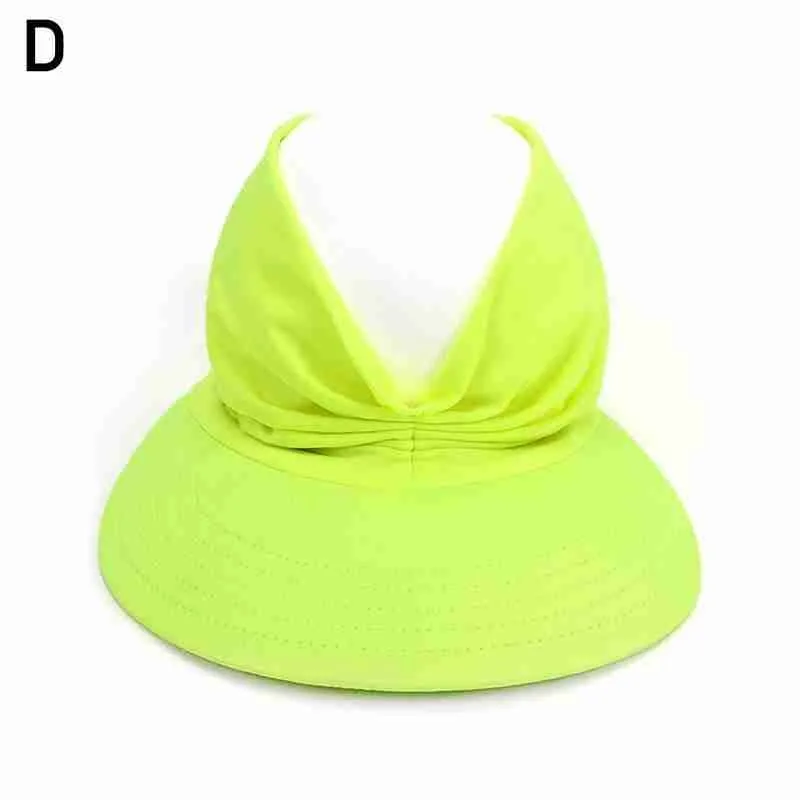Frühling/Sommer Sonnenschutz-Visor-Hut Outdoor Anti-UV Elastischer Hohlkopf-Hut UPF 50+ UV-Schutz Strand-Sportkappe Breite Krempe Baseballkappe – Detail 3