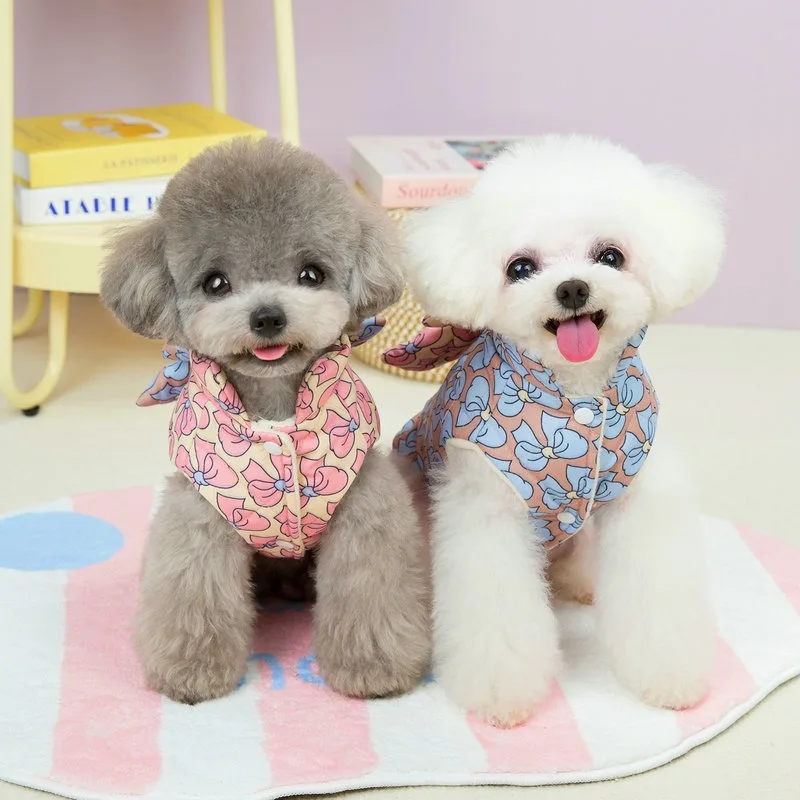 활 패턴 강아지 옷, 겨울 애완 동물 의류, 푸들 따뜻한 다운 코트, 테디 두꺼운..