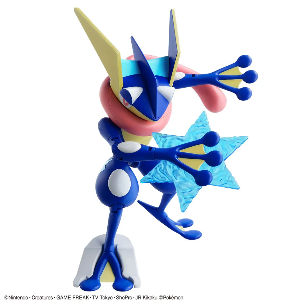 Фото В наличии Оригинальные игрушки Bandai Pokemon plmo Greninja, аниме игрушки, подарки, коллекционные сборные фигурки для фанатов детей №3