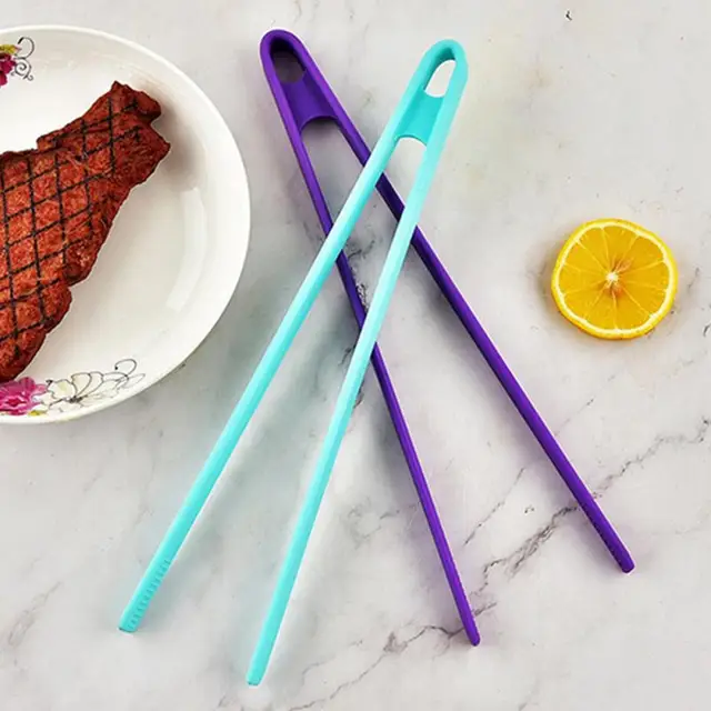 Szilikon Étel Pirítós Fogó Tri "Konyhákhoz Nem Csúszás Főző Klip Bilincs Bbq Saláta Szerszámok Grill Konyhai Kiegészítők - Image 2