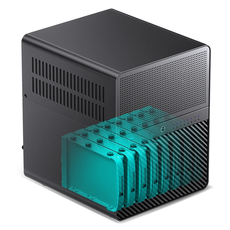 JONSBO N3 NAS ITX Chassis With Cooler and 8 HDD Position SFX Power Tower Mini PC Case For AMD 7700 CPU 25cm GPU 13cm fan pc case pc chassis computer chassis frame mini itx desktop case