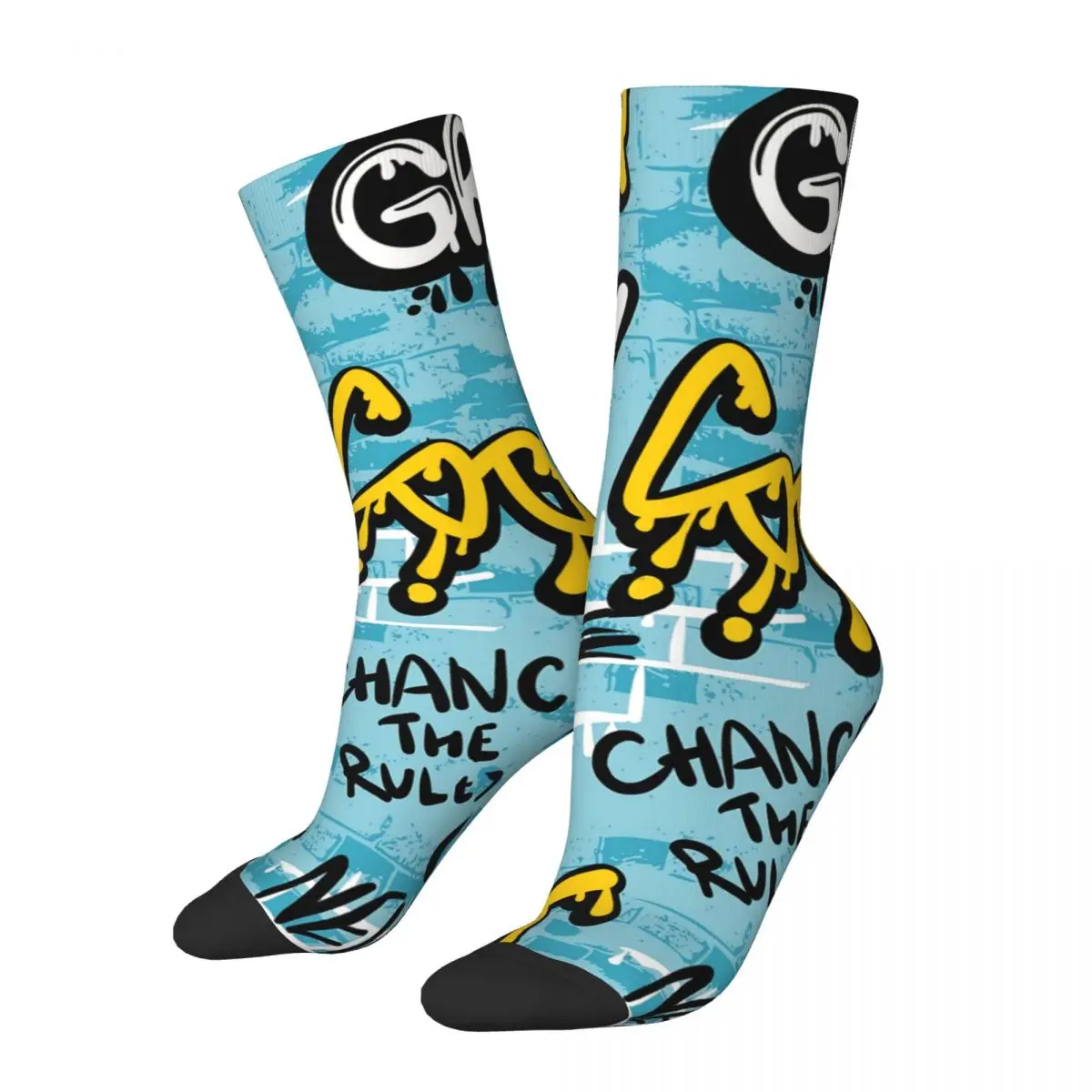 

Vintage Graffiti Style Men's Socks Graffiti Art Pattern Unisex Hip Hop Seamless Printed Funny Crew Sock Gift