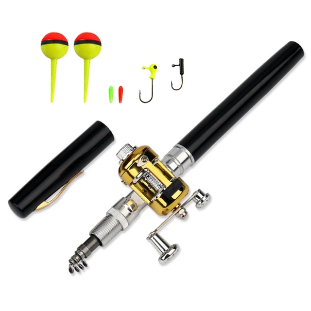 Fishing Rod and Reel Combo Pocket Collapsible Fishing Pole Kit for