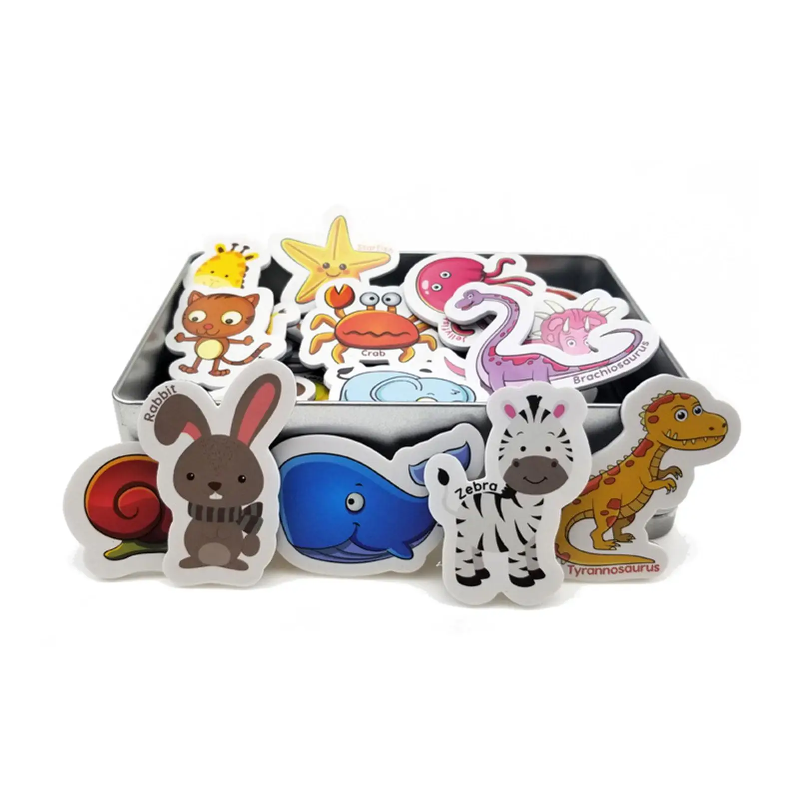 

40x Refrigerator Animal Magnet Adorable Learning Valentines Day Gifts for Kids Animal Fridge Magnets Magnetic Animal Set