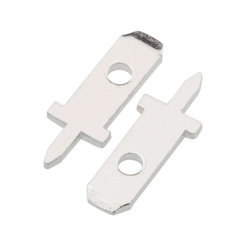 【Trusted】 50pcs 2.8 Inserts Plug Spring Terminal Solder Lug Thickness 2.8*0.8mm One Legs , Welding Sheet.