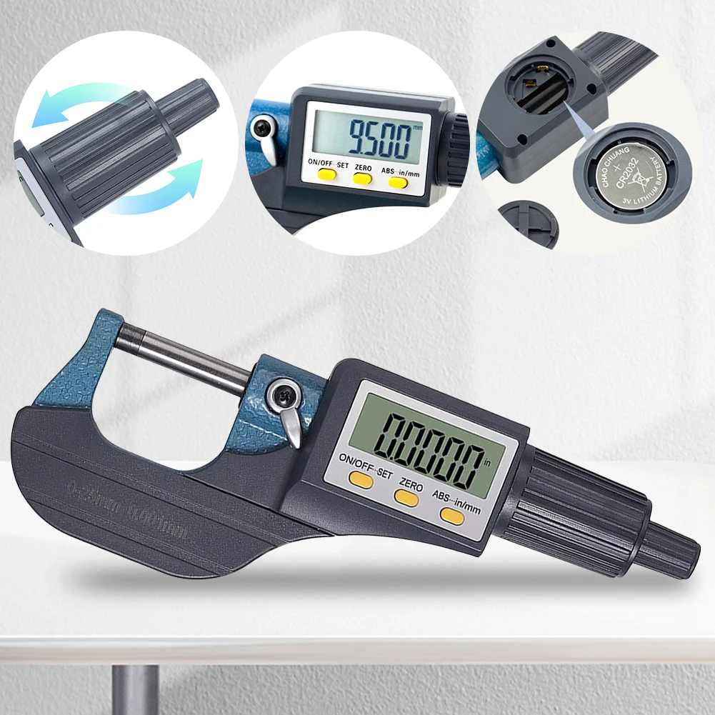 ü߰  ִ  ũι ġ, LCD ũ  ܺ ũι,  ̸  , 0-25mm, 0.01mm
