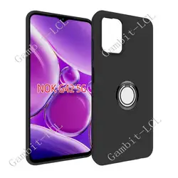 Nokia G42 5G 2023 Sleek Ring Holder TPU Silicone Phone Case for Nokia G42 5G (Ring Case Black)