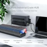 ORICO USB HUB 20 30 Ports USB 2.0 Hub Splitter for U Disk Data Test Batch Replication with 300W Power for Laptop Accessories 2