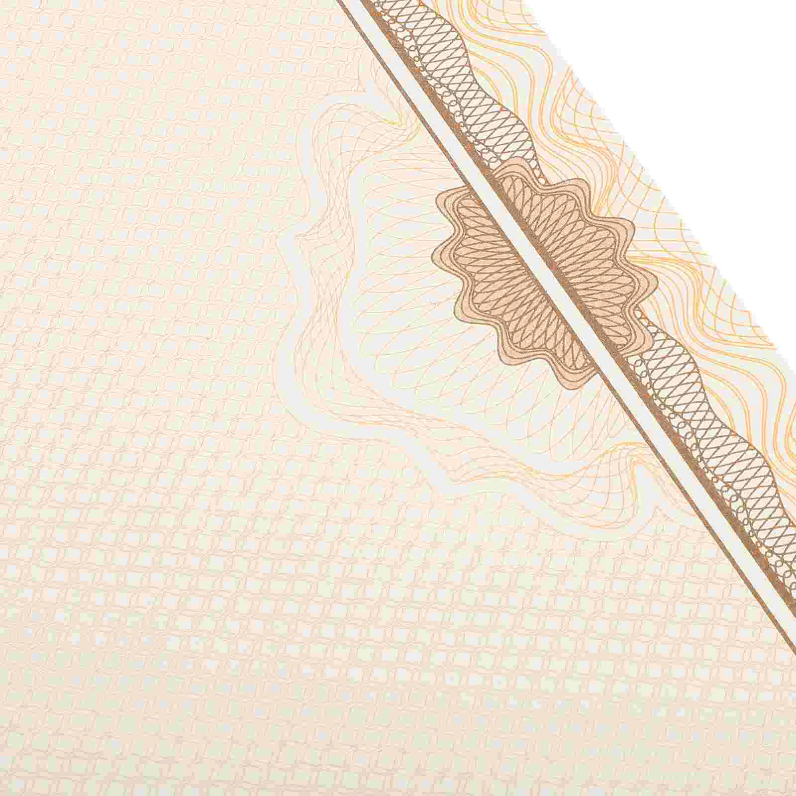 졸업 공백 인증서, 학교 프린터 종이 인증서 용지, 내부 페이지 수여 인증서, 100 매