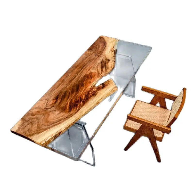 Epoxy Resin Art River Ocean Table Walnut Table Barflower Solid Wood Large  Board Tea Table Log Tea Table Can Be Customized - Dining Tables - AliExpress