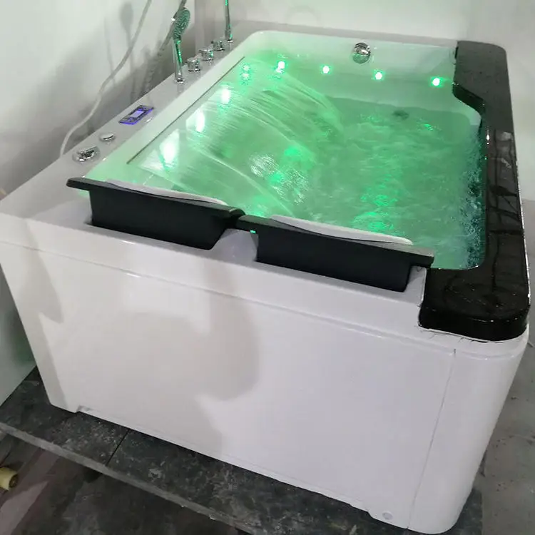 2-Person Acrylic Luxury Massage Free Standing Whirlpool Indoor Jacuzz Bathtub