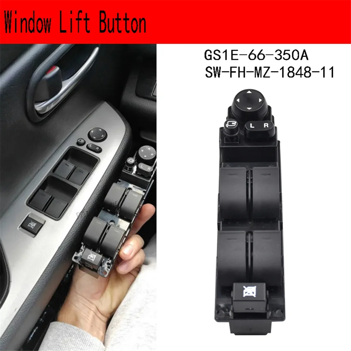Power Window Master Control Switch Window Lift Button For Mazda 6 GH 2007-2013 GS1E-66-350A SW-FH-MZ-1848-11