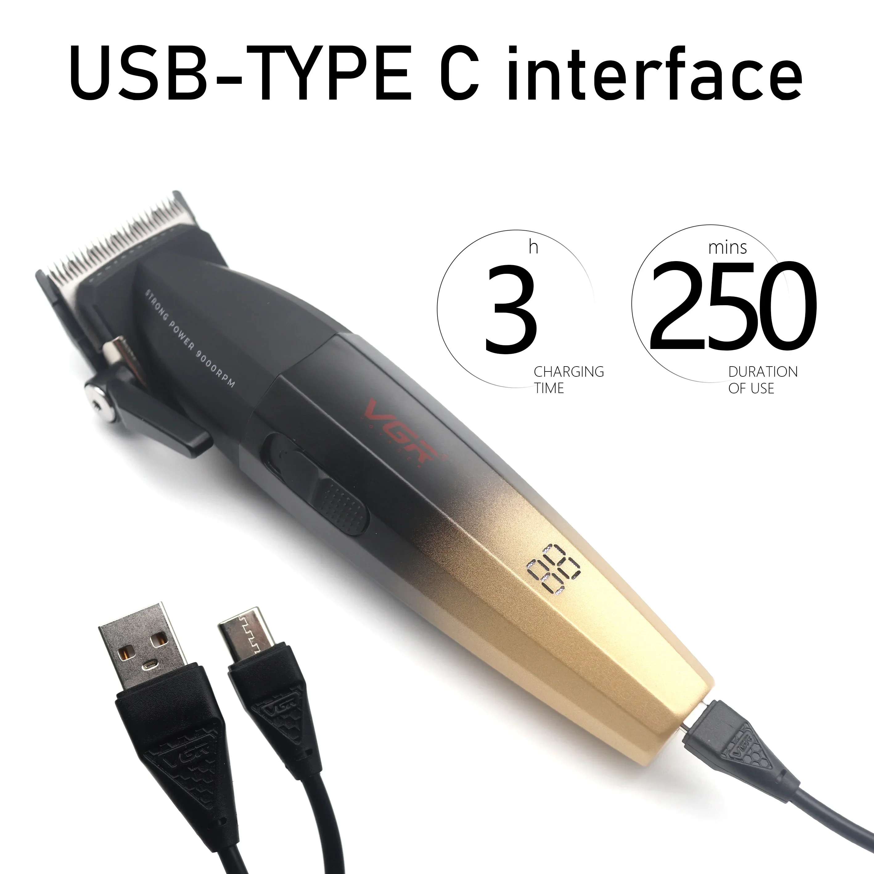 VGR V-003 Professional Hair Clipper 9000 RPM Ceramic Blade