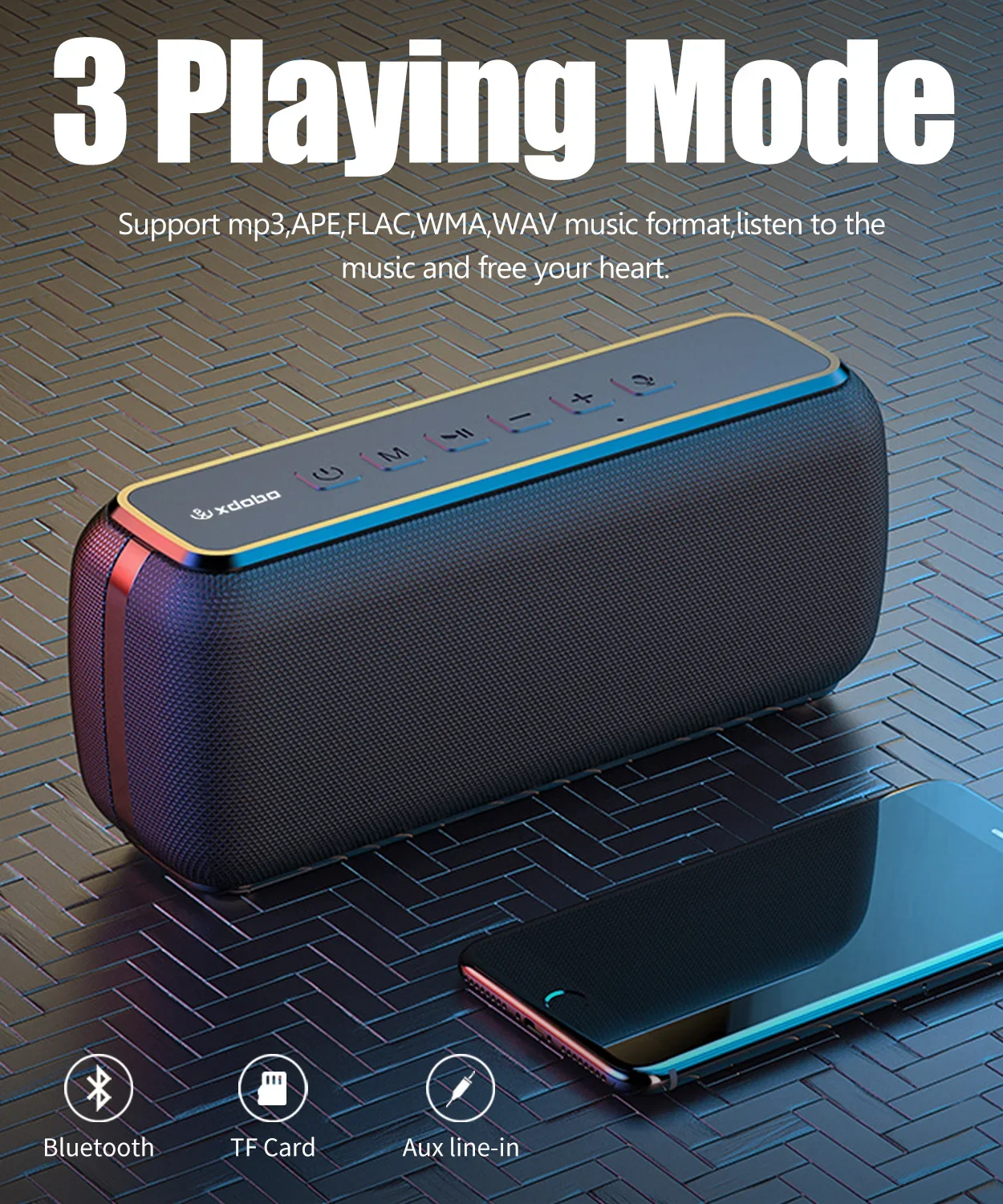 

Bluetooth-Колонка Xdobo X8, 60 Вт, TWS, 6600 мАч