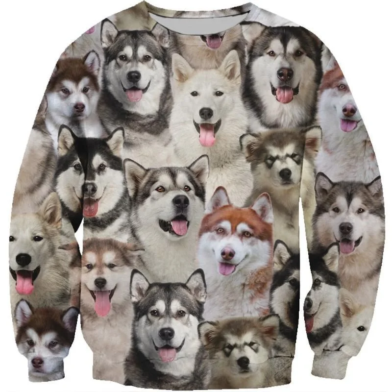 thumbnail image 1 of Nuevo jersey para hombre con estampado 3D de animales, gatos y perros, para deportes al aire libre, cálido, informal, de moda urbana, 1 of 5