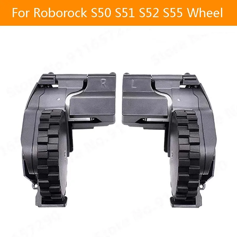 Esquerda e Direita Rodas para Roborock, Peças de Reposição, Módulo de Viagem, Varrendo Robot Acessórios, Original, S50, S51, S52, S55