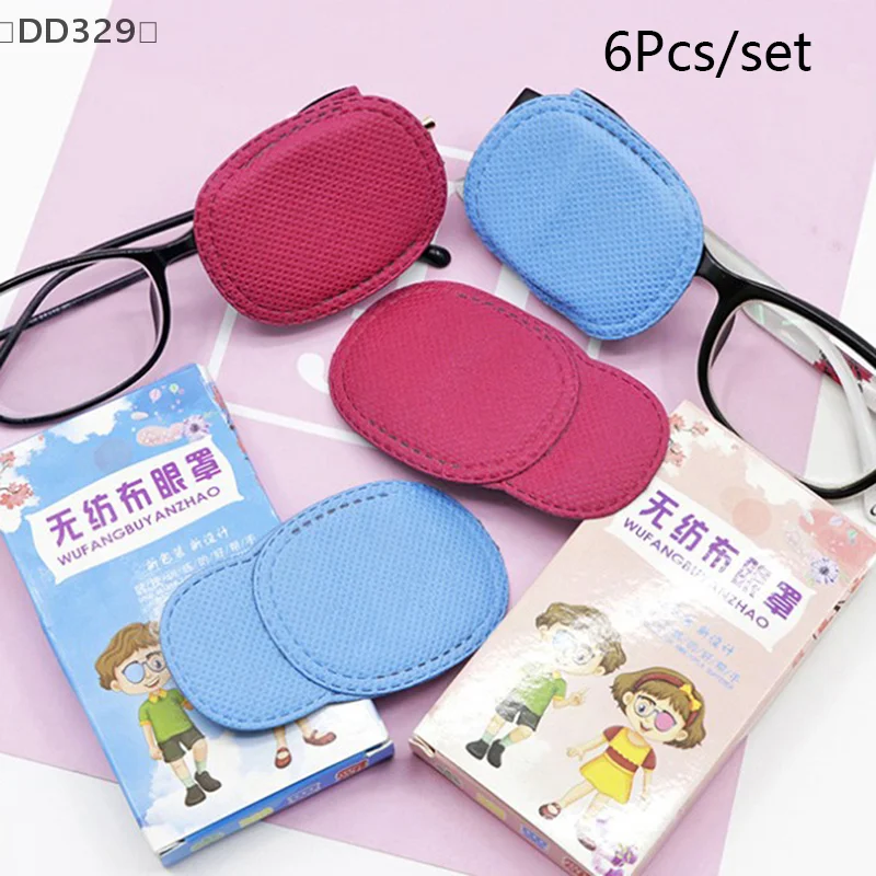 〔DD329〕 6Pcs Eye Patch Amblyopia Eyeglasses Patches Kid Strabismus Treatment Vision Care Universal Single Eye Patch