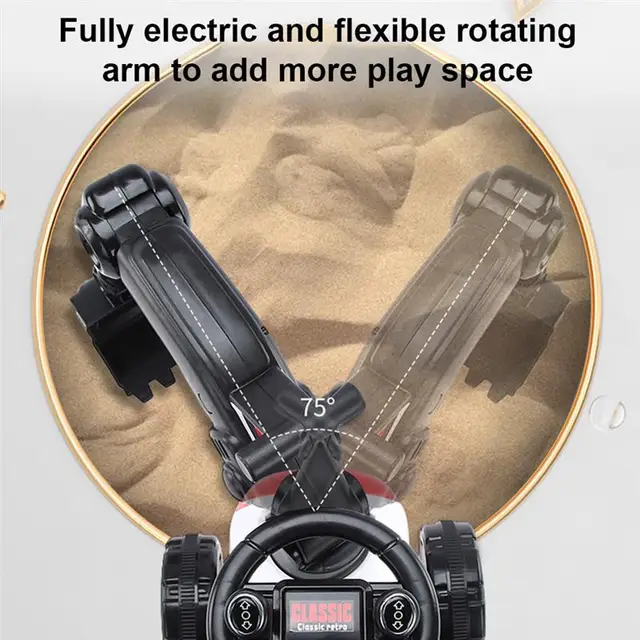 Children'S Four-Wheel Electric Excavator Engineering Vehicle Car Sliding 1-6 Year Male And Female Baby Toy Car With Music Light 4