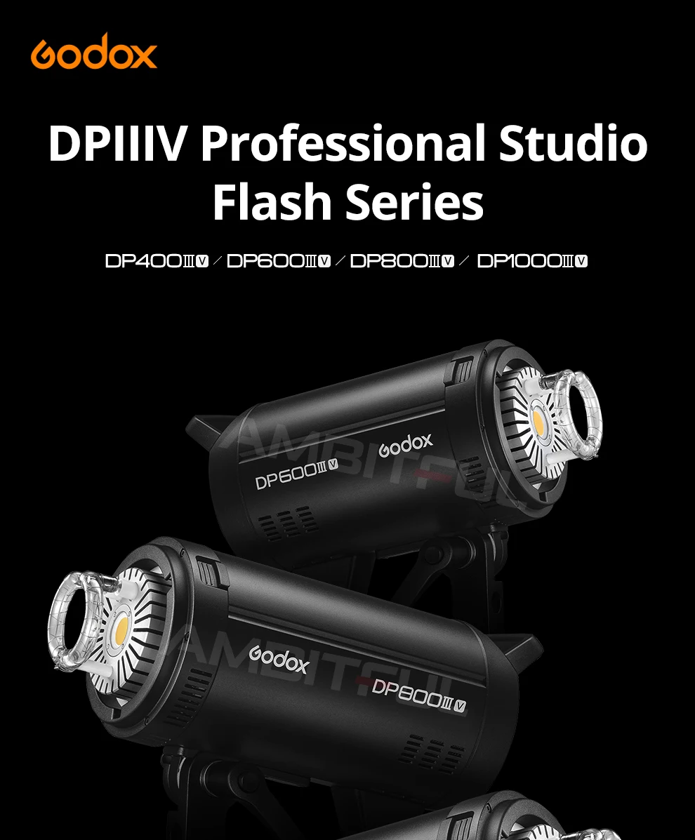 Godox DP400IIIV DP600IIIV DP600III-V Flash Light with Built-in 2.4G Wireless X S