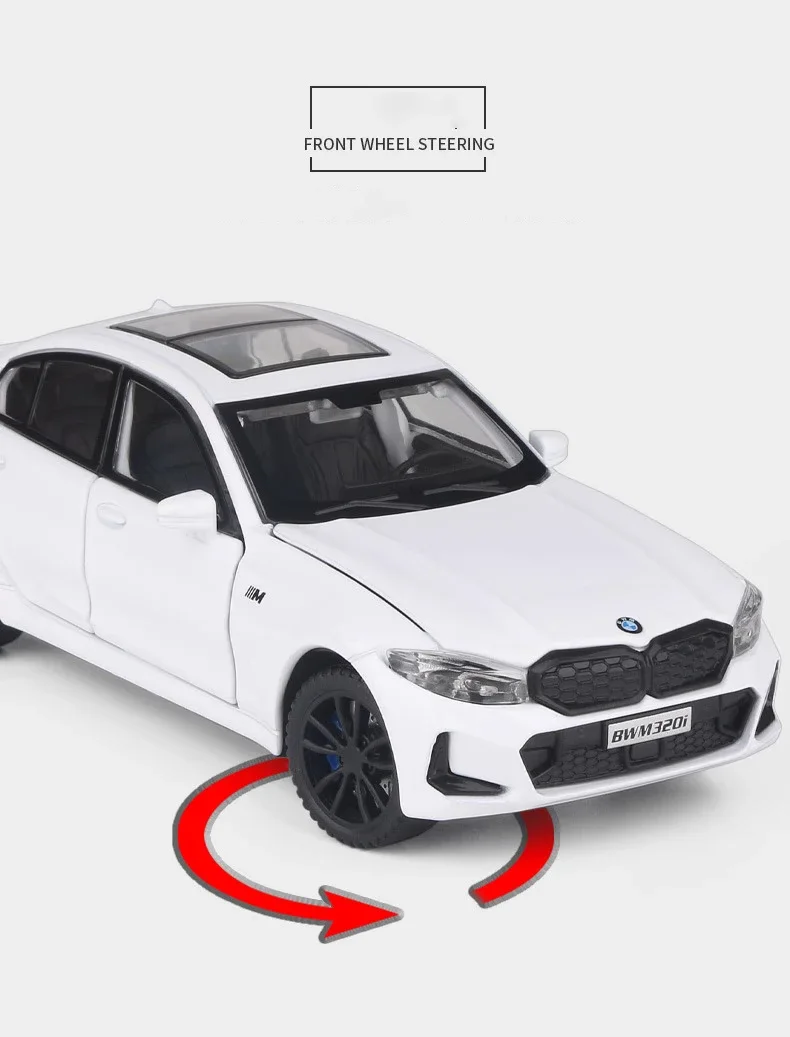 New1:32 BMW 320I Supercar High Simulation Diecast Metal Alloy