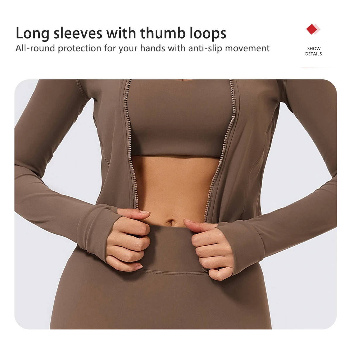 Hearuisavy 2-teiliger Damen-Sportanzug, atmungsaktiv, eng anliegend, Sportjacken, hohe Taille, Stretch, Yoga-Hose, Radfahren, Laufen, Fitness-Shorts – Detail 8