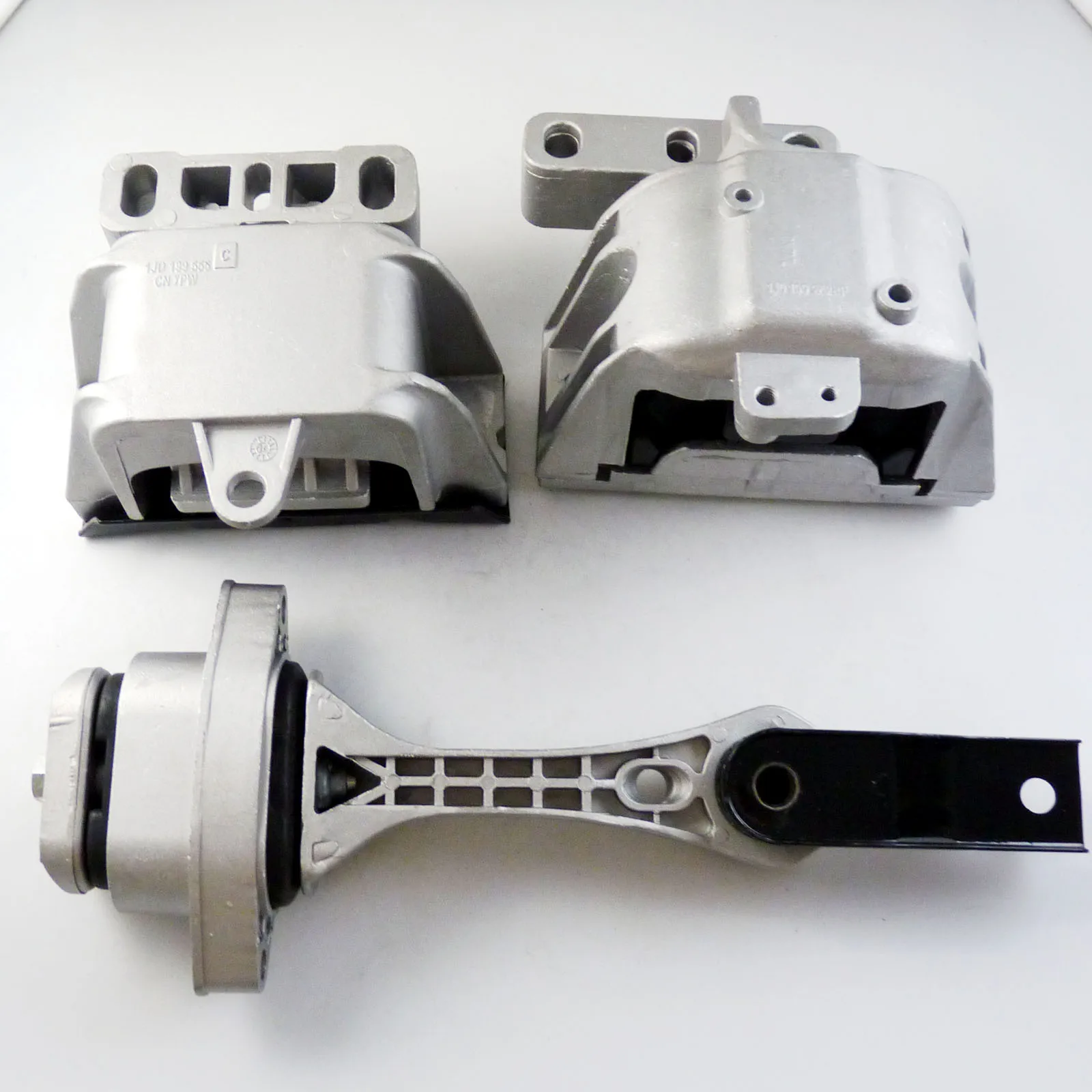 WOLFIGO Set 3PCS Motor & Trans. Mount Front Left Right and Right Rear Set for 1998-2006 VW Beetle Golf Jetta 1.8L 2.0L